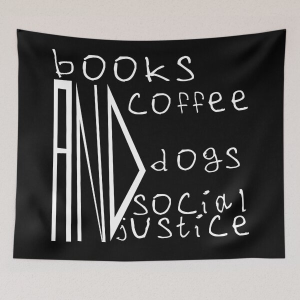 Item preview, Books and coffee and dogs and social justice designed and sold by kinpirks.