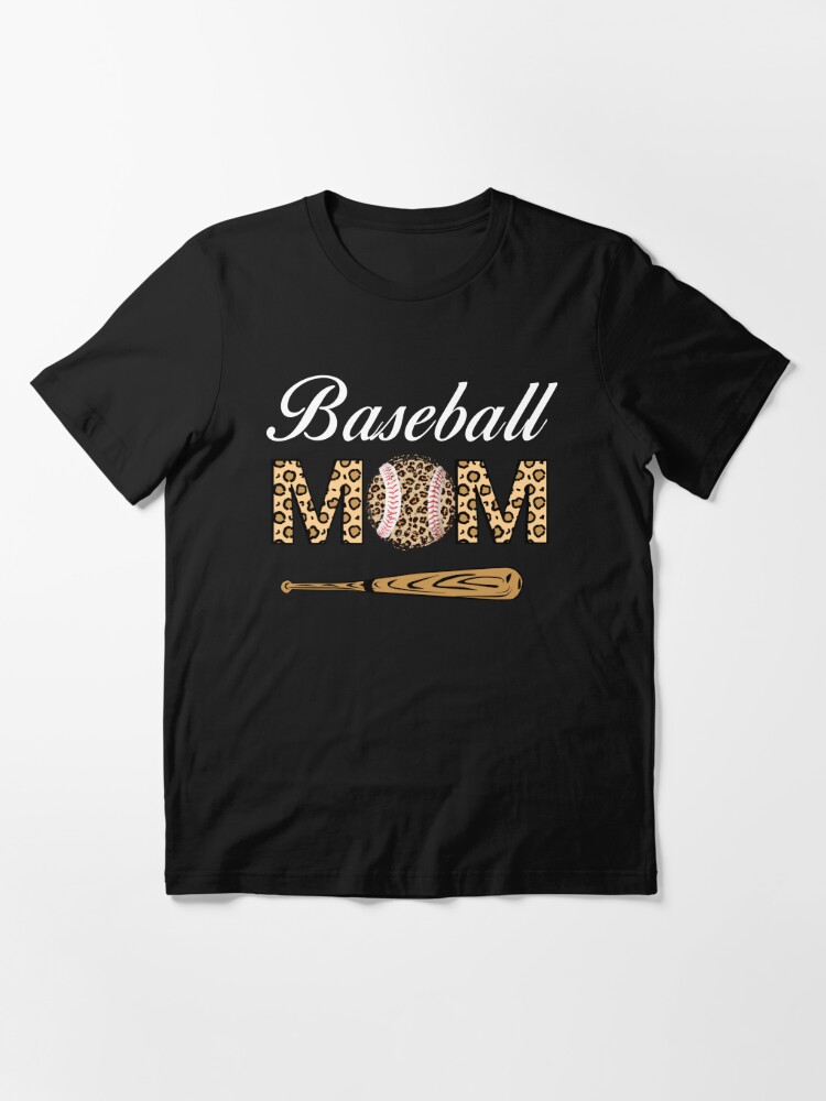 Baseball Mom Shirts for Women Baseball Mama Shirt Baseball Bleached T Shirt  Leopard Graphic Mom Shirt Top 