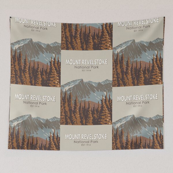 Item preview, Mount Revelstoke National Park Travel Art Vintage designed and sold by KrisSidDesigns.