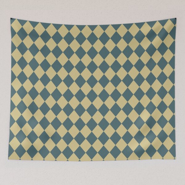 Item preview, Beige and Denim Diamond Checkerboard designed and sold by zibziby.