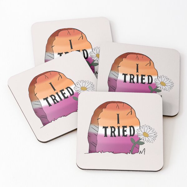 Item preview, I Tried Pin (Lesbian Flag Version) | Taylor  The Eras Tour | Home Decor Merch Fandom Small Support | HECKINFAROUT  designed and sold by Two Otters Co.