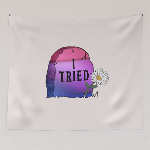 Item preview, I Tried Pin (Bisexual Flag Version) | Taylor  The Eras Tour | Home Decor Merch Fandom Small Support | HECKINFAROUT  designed and sold by Two Otters Co.