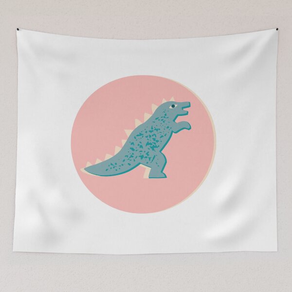 Item preview, blue cartoon dino designed and sold by Vintage Vibe Studio.