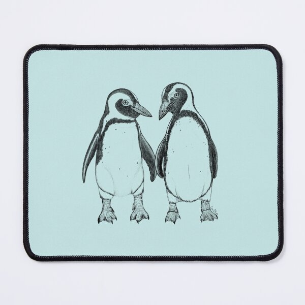 Item preview, Humboldt Penguins Touching Flippers - Ice Blue designed and sold by EcoElsa.