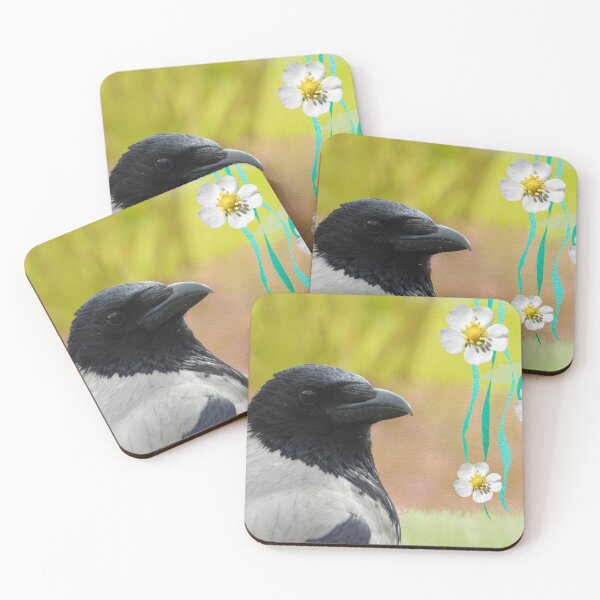 Item preview, The hooded crow (Corvus cornix) spring art designed and sold by Sintija Valucka.