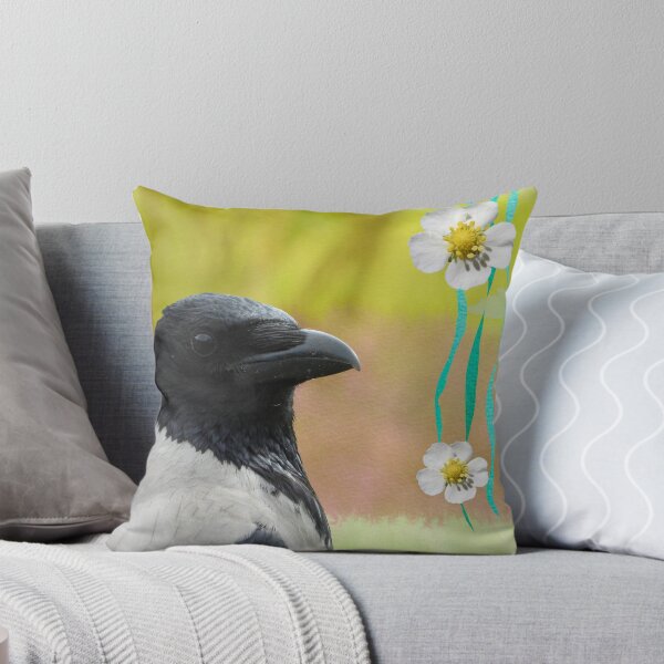 Item preview, The hooded crow (Corvus cornix) spring art designed and sold by Sintija Valucka.