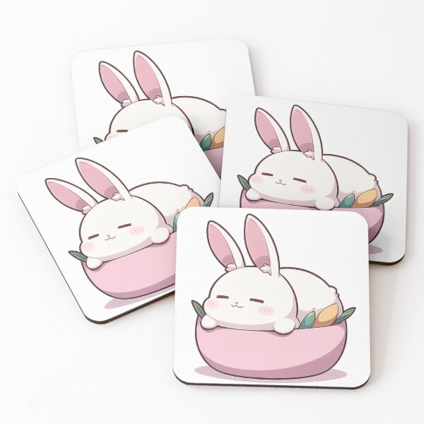 Item preview, A Cute Bunny Sleeping Sticker Very Kawaii designed and sold by HikariAtelier.