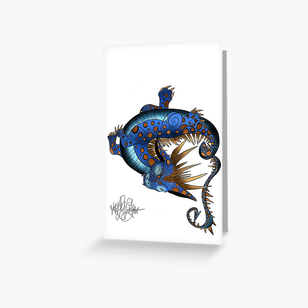 Chut Bebe Dragon Dort Greeting Card By Muxette Redbubble