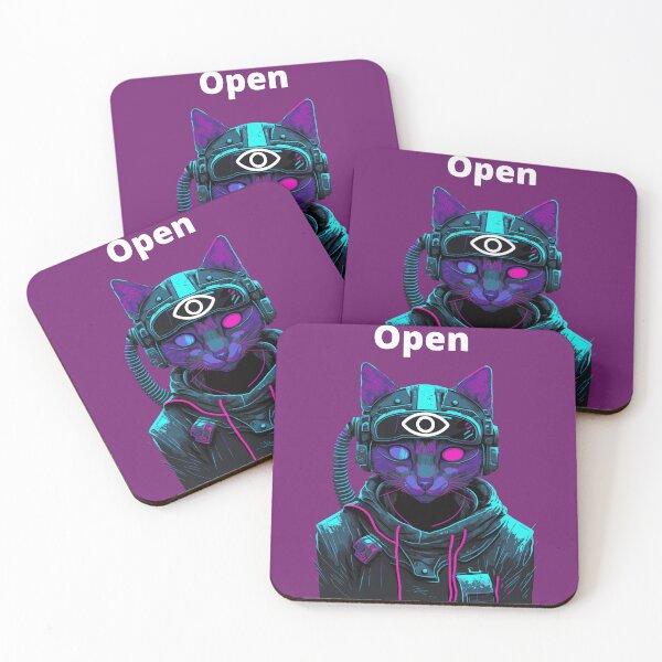 Item preview, Gato cyberpunk, Open Eye / AI, original designed and sold by Ksmith-Style.
