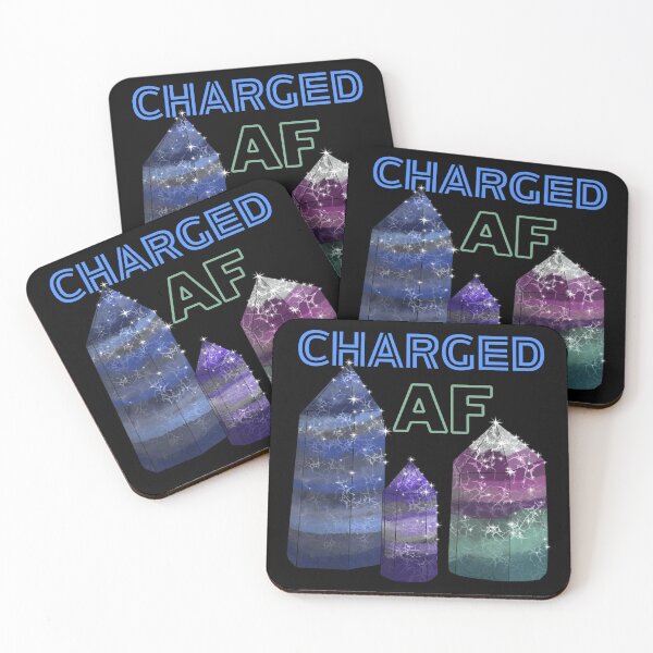 Item preview, CHARGED AF - LOVE CRYSTALS? designed and sold by AdultingTeam.