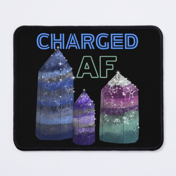 Item preview, CHARGED AF - LOVE CRYSTALS? designed and sold by AdultingTeam.