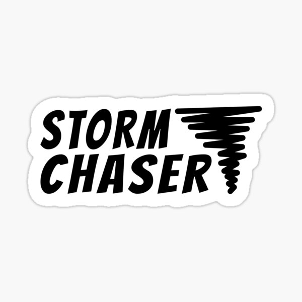 Vista previa del artículo con la obra «Storm Chaser con gráfico de tornado de dibujos animados», diseñado y vendido por TexaradoDesigns.