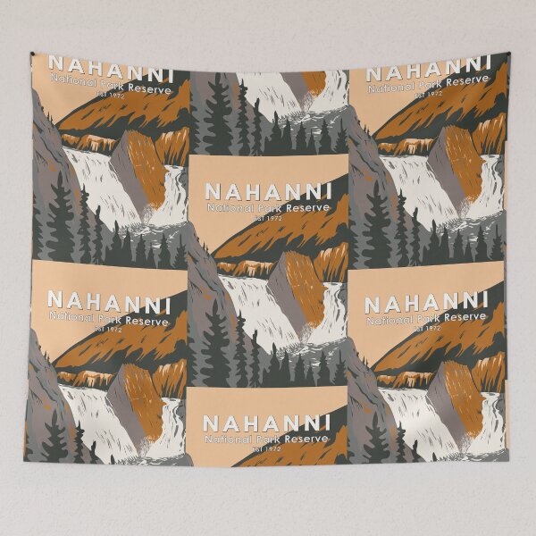 Item preview, Nahanni National Park Reserve Travel Art Vintage designed and sold by KrisSidDesigns.