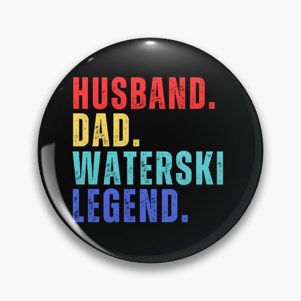 Item preview, HUSBAND DAD WATERSKI LEGEND, Water Sports, National Beach Day, Tropical Vacation designed and sold by Sun Sand & Sea Art.