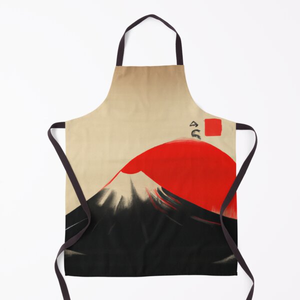 Artikelvorschau, "Silhouette of Power: Black Volcano Against the Red Sun" Einfache Kunst im japanischen Aquarellstil, einfach ist oft besser entworfen und verkauft von 9000MilesToHome.