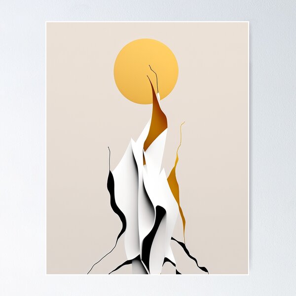 Aperçu de l'œuvre Boho Abstract Art Painting créée et vendue par elnixart.