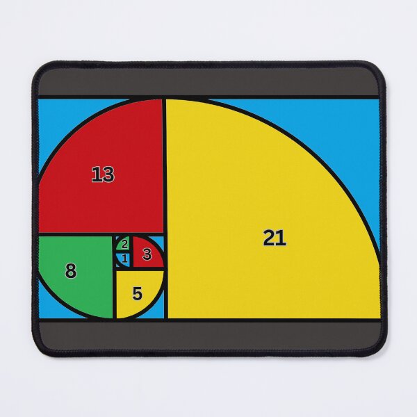 Item preview, Fibonnacci Numbers Sequence 1,2,3,5,8,21 Math Geometry designed and sold by LGbubble.