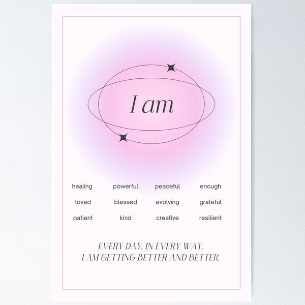 Item preview, Pink Aura Affirmations for Self Love designed and sold by mystikwhale.