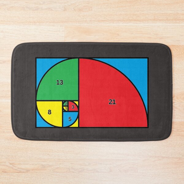 Item preview, Fibonnacci #2 Numbers Sequence 1,2,3,5,8,21 Math Geometry designed and sold by LGbubble.
