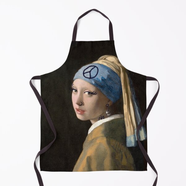 Item preview, Vandalized art - Girl with a Pearl Earring designed and sold by OneLittleCrow.