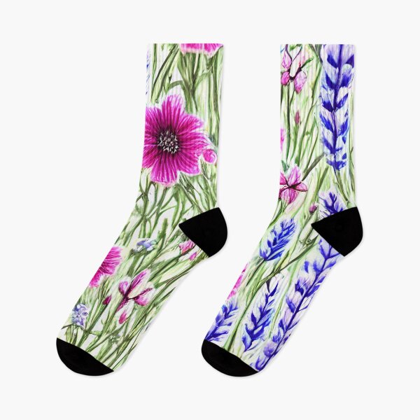 Item preview, Folk Art Wildflowers designed and sold by Poetic Patterns Studio.