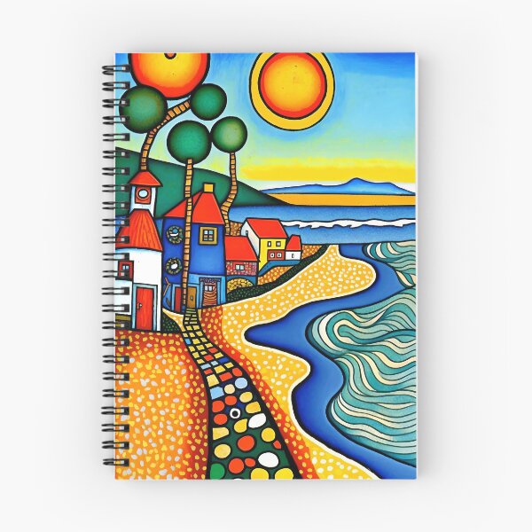Item preview, Seaside Village Road designed and sold by Cute Robot.