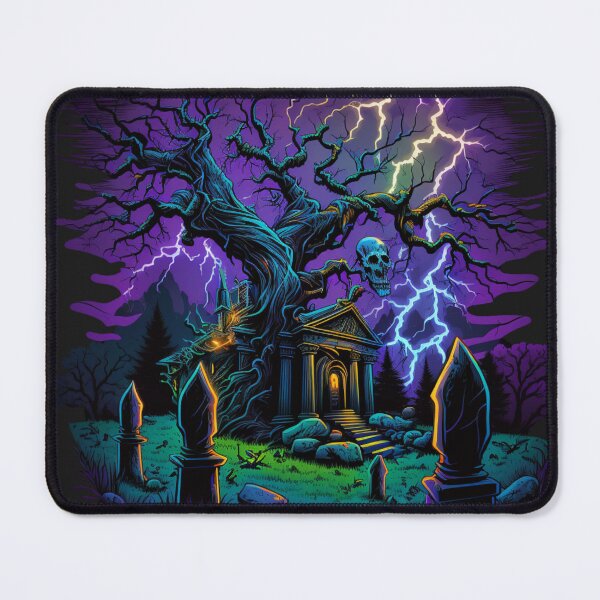Artikelvorschau, Lightning Storm Above Cemetery-Synth-Welle entworfen und verkauft von StayCreepy13.
