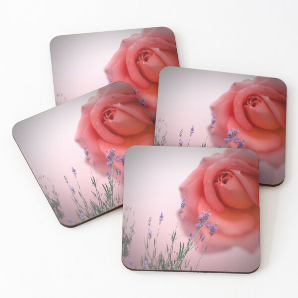 Item preview, Pink rose and lavender flowers  designed and sold by Khala.