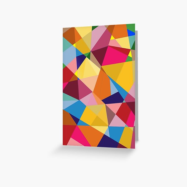 Creative Geometry rainbow triangles Greeting Card