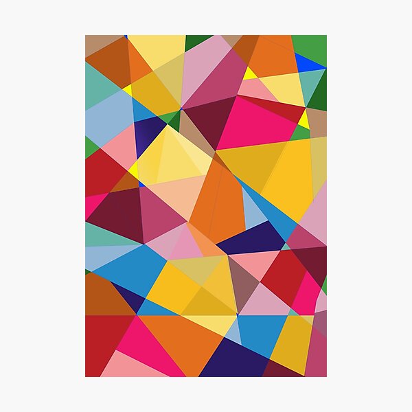 Creative Geometry rainbow triangles Photographic Print
