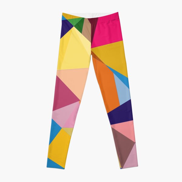 Creative Geometry rainbow triangles Leggings
