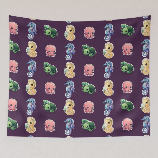 Item preview, 4 Cute Drawings of Sea Animals designed and sold by beluxe.
