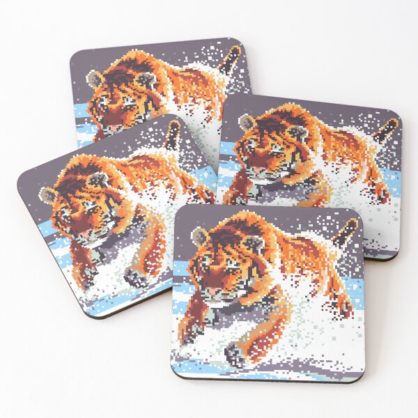 Item preview, Siberian Tiger Pixel Art designed and sold by Humbugle.
