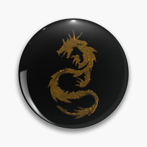 Artikelvorschau, Golden Dragon Abstract Gold mit schwarzem Design verzerrte Tätowierung entworfen und verkauft von kattakitty.
