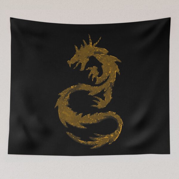 Item preview, Golden Dragon Abstract Gold with Black Design Distorted Tattoo designed and sold by kattakitty.