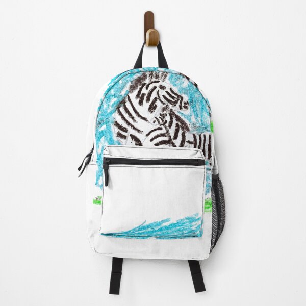 Item preview, Zebra with blue background designed and sold by MadeBySicilian.