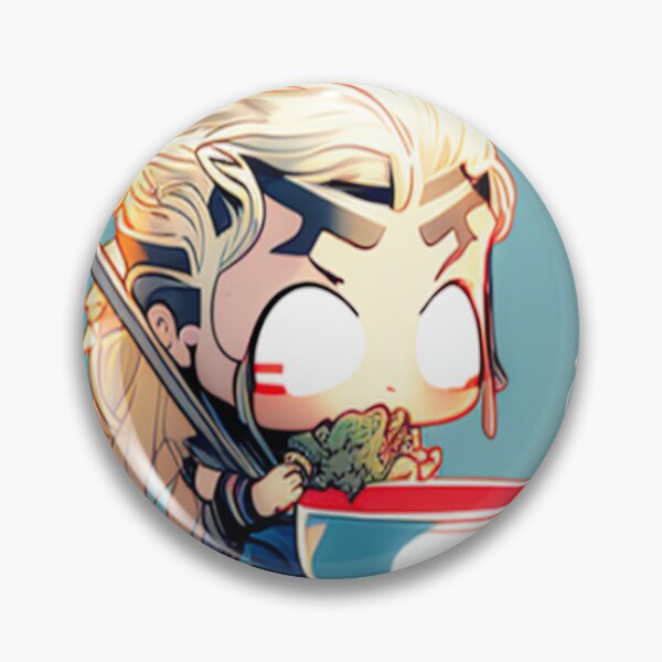 Artikelvorschau, Chibi Thor isst Ramen entworfen und verkauft von GabyVGalindo.