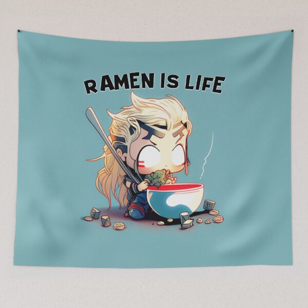Item preview, Chibi Thor Eating Ramen designed and sold by GabyVGalindo.