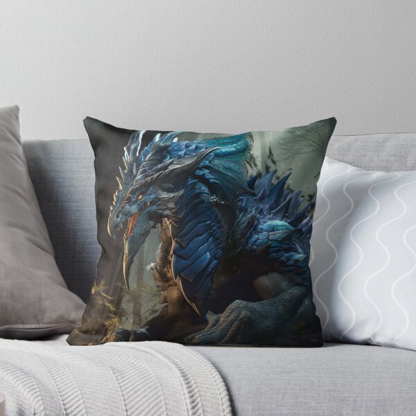 Item preview, Enter the World of Fantasy with this Highly Detailed Blue Dragon Portrait designed and sold by CreationP.
