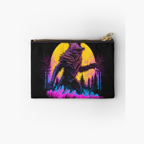 Artikelvorschau, Werwolf im Wald, der nachts Mond-Synth-Welle heult entworfen und verkauft von StayCreepy13.