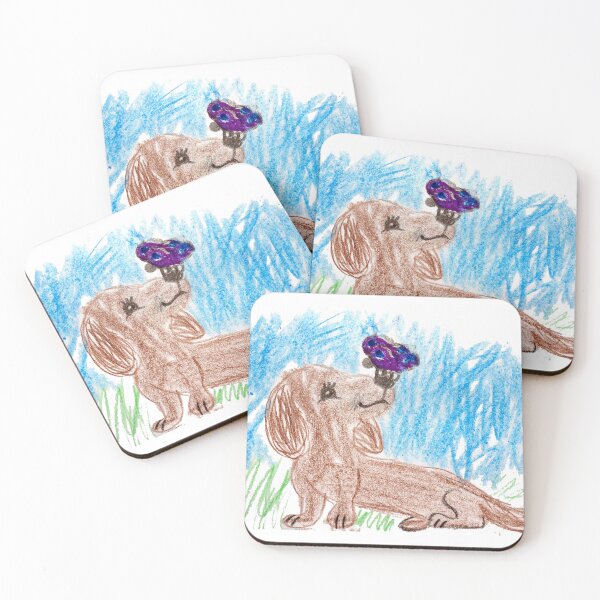 Item preview, Dachshund dog with butterfly on nose designed and sold by MadeBySicilian.