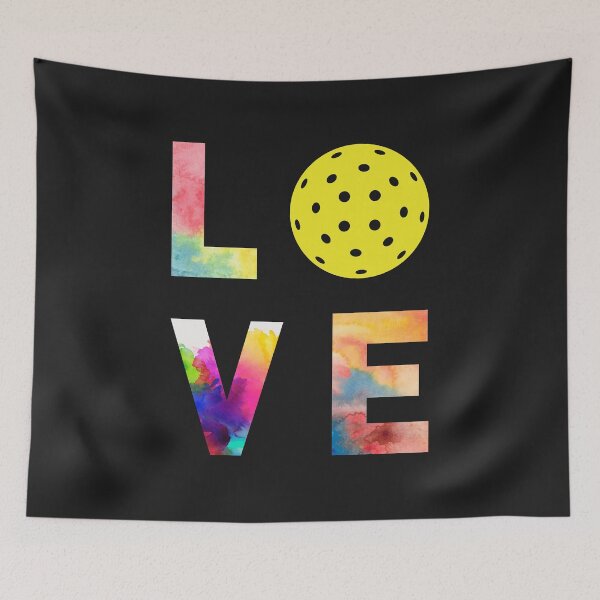 Artikelvorschau, Pickleball Spieler "LOVE" T-Shirt, Aquarell-Grafikdesign entworfen und verkauft von HeadzUp7Designs.