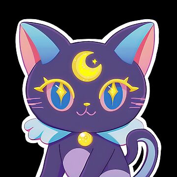 Kawaii Purple Moon Cat Pin – BlossomMemento