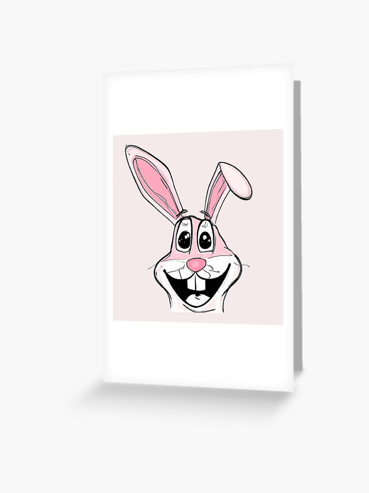 Cute postcard with funny rabbit card hello Vector Image