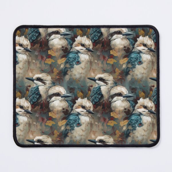 Item preview, Beautiful Kookaburras in Australia, oil on canvas pattern. One of the most amazing birds in the world, the Kookaburra is full of personality and truly beautiful. designed and sold by Orianah.