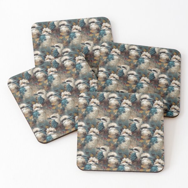 Item preview, Beautiful Kookaburras in Australia, oil on canvas pattern. One of the most amazing birds in the world, the Kookaburra is full of personality and truly beautiful. designed and sold by Orianah.