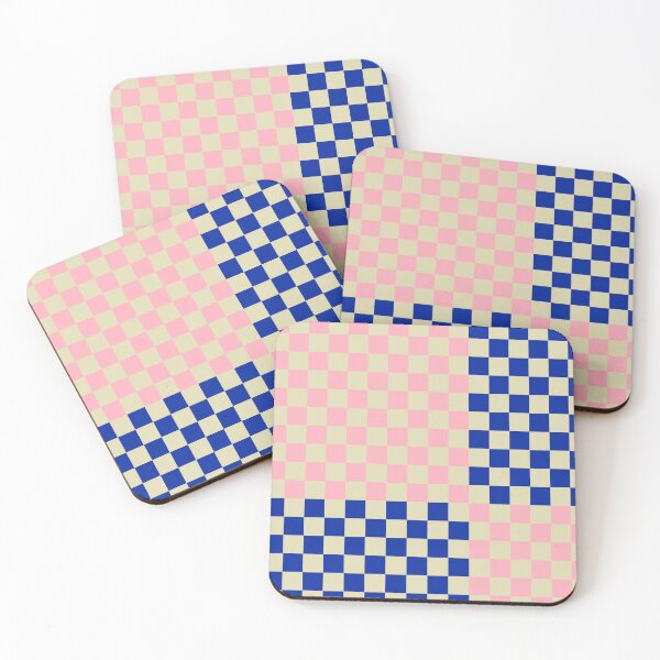 Item preview, Beach Picnic | Electric Blue & Baby Pink Checkerboard  designed and sold by nattiedups.