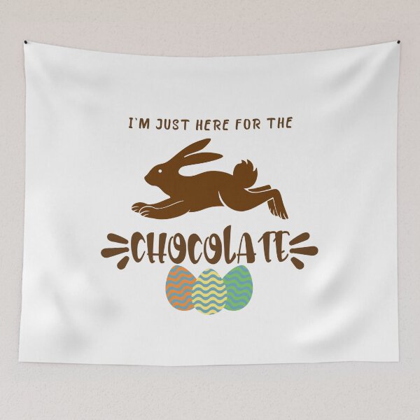 Item preview, i'm just here for the chocolate, chocolate funny easter designed and sold by yssnyd.