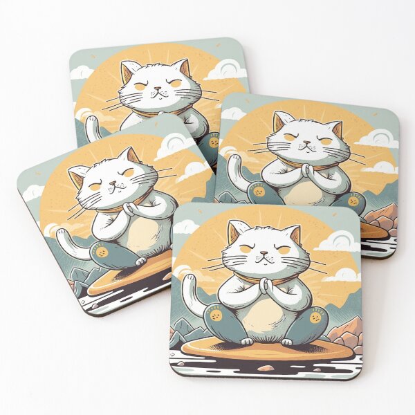 Item preview, Sensei cat doing yoga, full zen designed and sold by NxtGenArt.