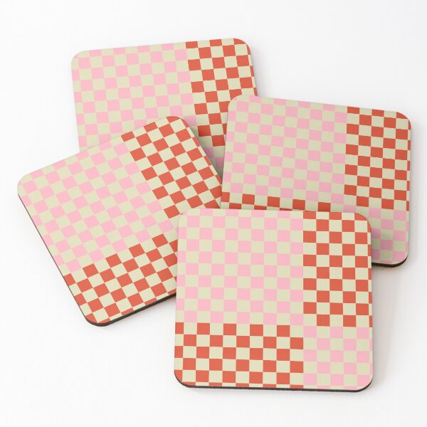 Item preview, Beach Picnic | Candy Apple Red & Baby Pink Checkerboard  designed and sold by nattiedups.